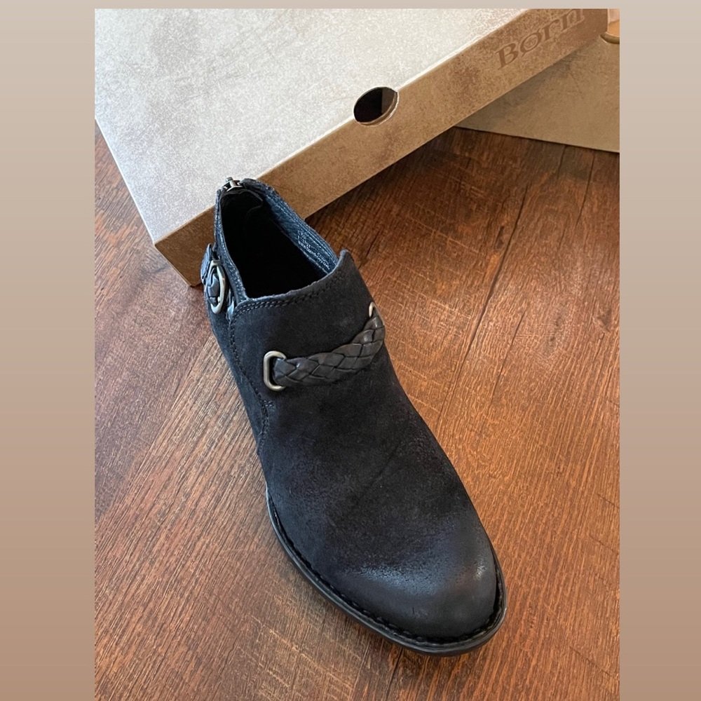 BORN Leather Ankle Booties